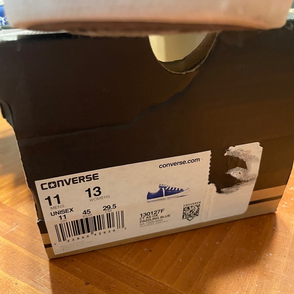 Converse Men's Blue Canvas Sneakers - Picture 6 of 6